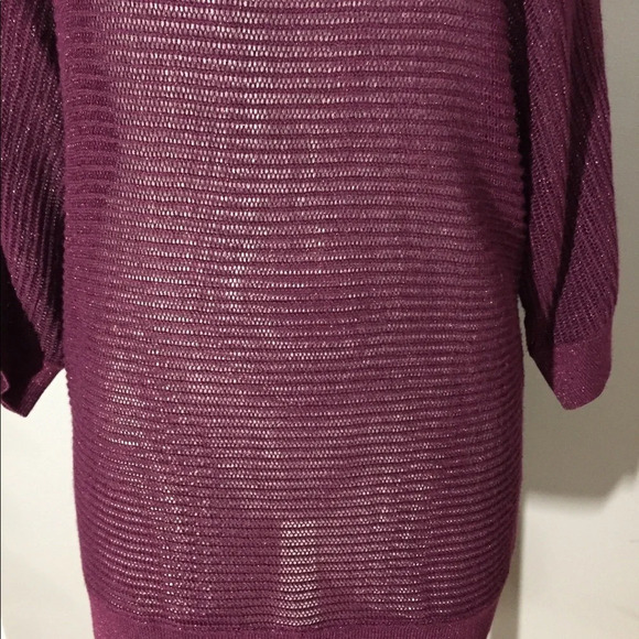 APT9 Burgundy Sweater 3/4 Sleeve Sparkle XL - Picture 3 of 14